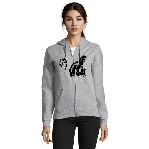 Mittelfinger Fratze Frauen Hoodie