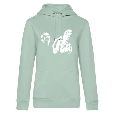 Mittelfinger Fratze Frauen Hoodie
