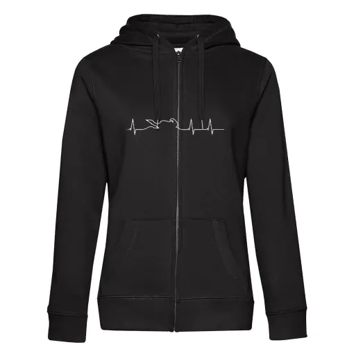 Motorrad Biker Herzschlag Frauen Hoodie