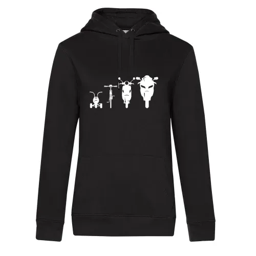 Motorrad Evolution Front Frauen Hoodie