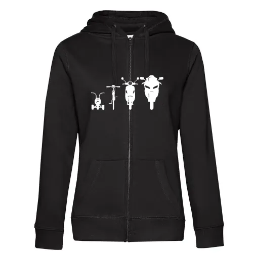 Motorrad Evolution Front Frauen Hoodie