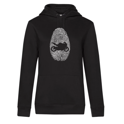 Motorrad Fingerabdruck Hoodie
