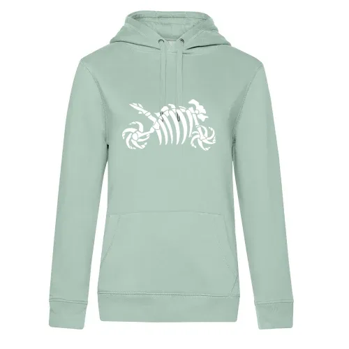 Motorrad Fossil Skelett Frauen Hoodie