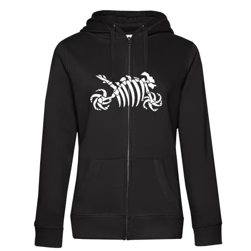 Motorrad Fossil Skelett Frauen Hoodie