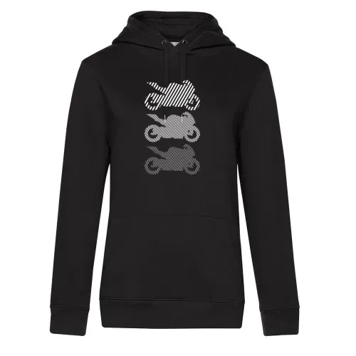 Motorrad hoch3 schwarz Hoodie