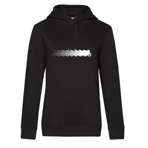 Motorrad schwarz weiß verlauf Hoodie