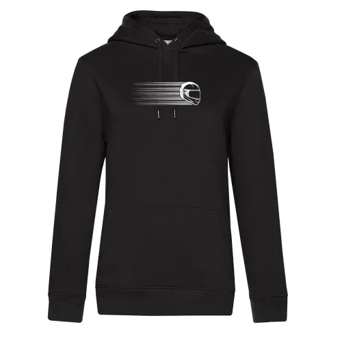 Motorradfahrerin Rennmaschine Helm Vintage Hoodie