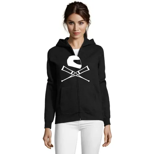 Motorradhelm mit Krücken Frauen Hoodie