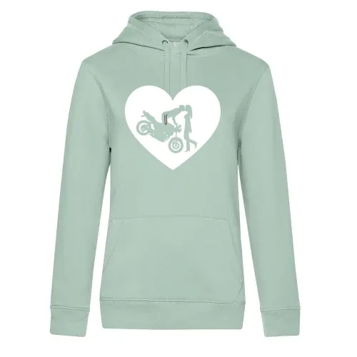 Motorradkuß Naked Bike Herz Hoodie