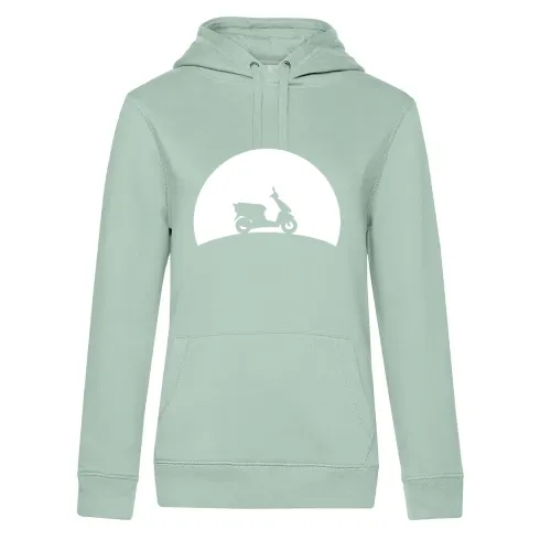 Motorroller im Sonnenuntergang Frauen Hoodie Motorroller im Sonnenuntergang Hoodie