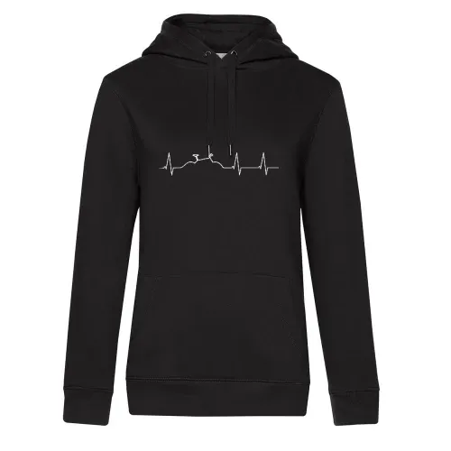 Mountainbike Herzschlag Hoodie Frauen Queen Hooded