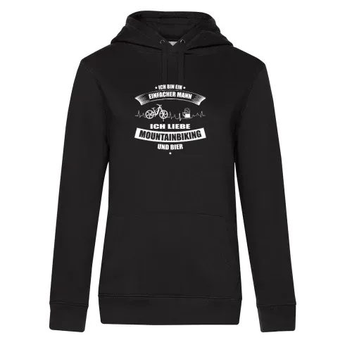 Mountainbiker Mann Liebt Mountainbike und Bier Ebike Hoodie Frauen Queen Hooded