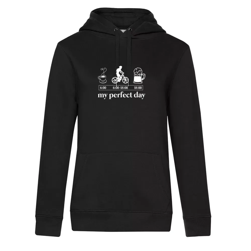 Frauen Hoodie mit Aufdruck 'Mountainbiker Perferkter Tag Ebike Radfahrer'