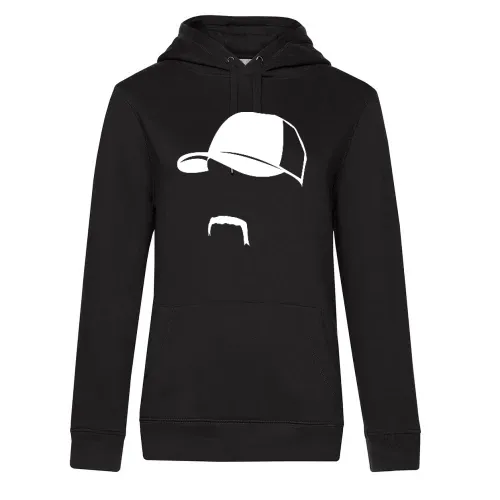 Moustache Basecap Hoodie Frauen Queen Hooded