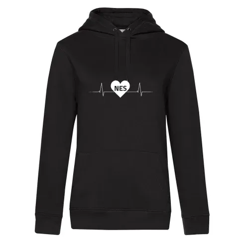 Neustadt An Der Saale NES Nummernschild Herzschlag Hoodie Frauen Queen Hooded