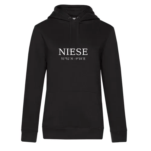 Niese Koordinaten Hoodie Frauen Queen Hooded