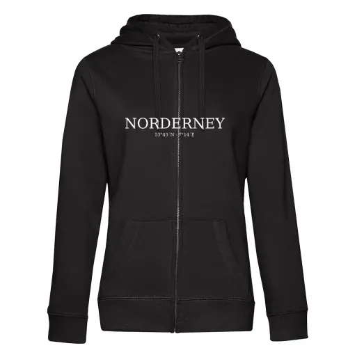 Norderney Koordinaten Hoodie Frauen Queen Zipped