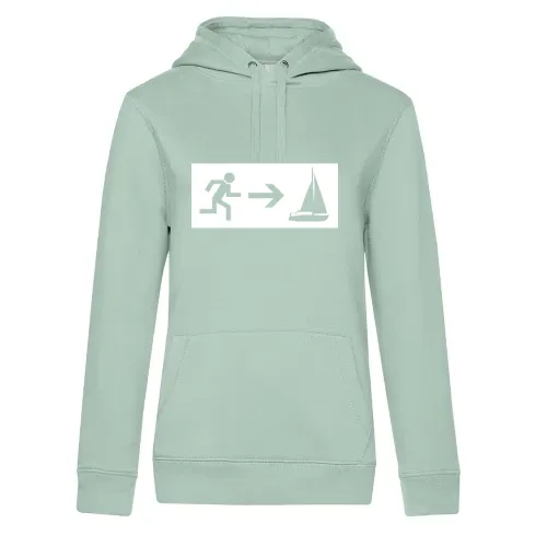 Notausgang Segelboot Hoodie Frauen Queen Hooded