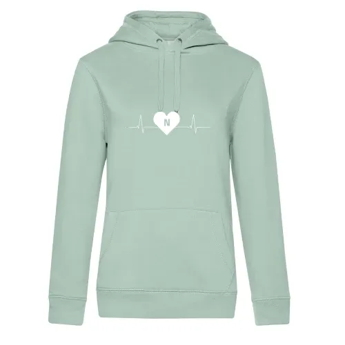 Nürnberg N Nummernschild Herzschlag Frauen Hoodie Nürnberg N Nummernschild Herzschlag Hoodie