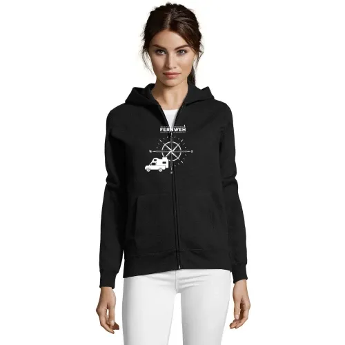 Pickup mit Wohnkabine Absetzkabine Fernweh Frauen Hoodie