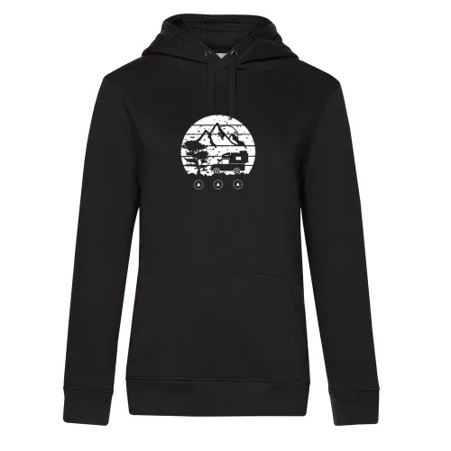 Pickup Wohnkabine Vintage Reisemobil Camping Frauen Hoodie