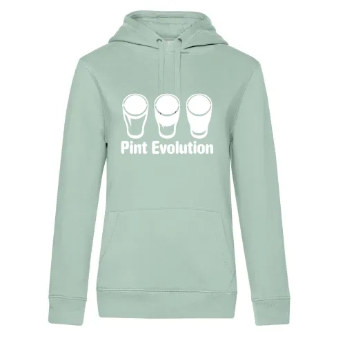 Pint Evolution - Bierglas Hoodie Frauen Queen Hooded