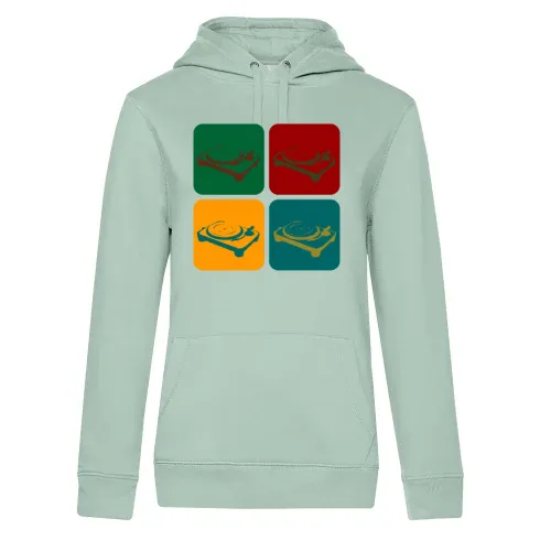 Plattenteller DJ Pult Warhol Hoodie Frauen Queen Hooded