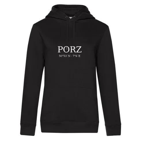 Porz Koordinaten Hoodie Frauen Queen Hooded