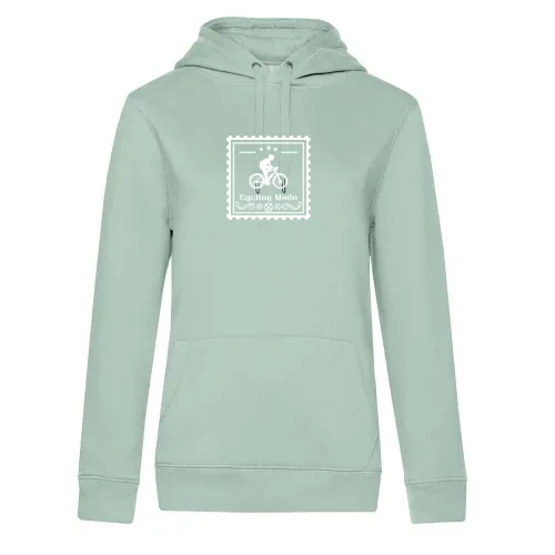 Radfahrer Briefmarke Fahrradfahrer Poststempel Hoodie Frauen Queen Hooded