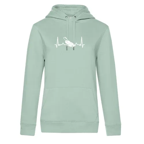 Rasenmäher Herzschlag Rasenmähen EKG Mäher Puls Frauen Hoodie