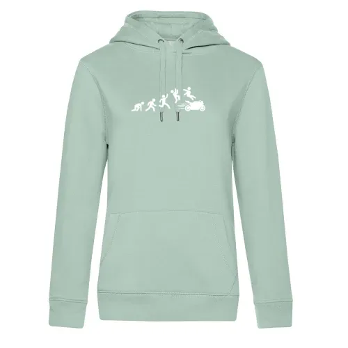 Rennmaschine Stichmännchen Motorrad Evolution Hoodie