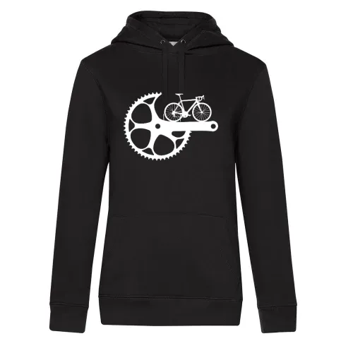 Rennrad Fahrrad Kurbel Fahrradfahren Radfahrer Hoodie Frauen Queen Hooded