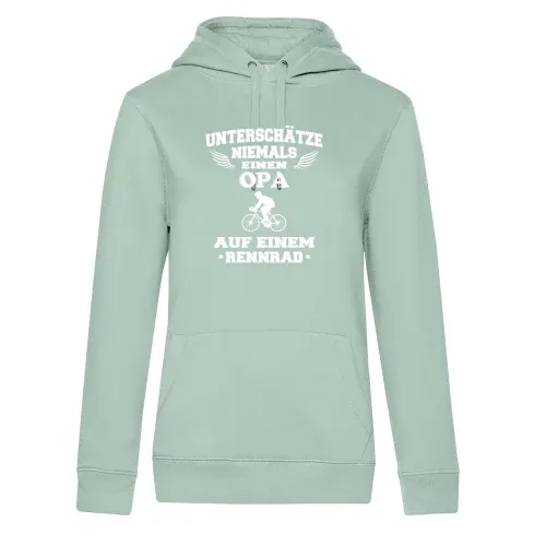 Rennrad Opa Radfahrer Rente Großvater Geschenkidee Hoodie Frauen Queen Hooded