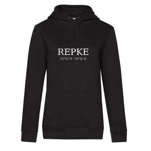 Repke Koordinaten Hoodie Frauen Queen Hooded
