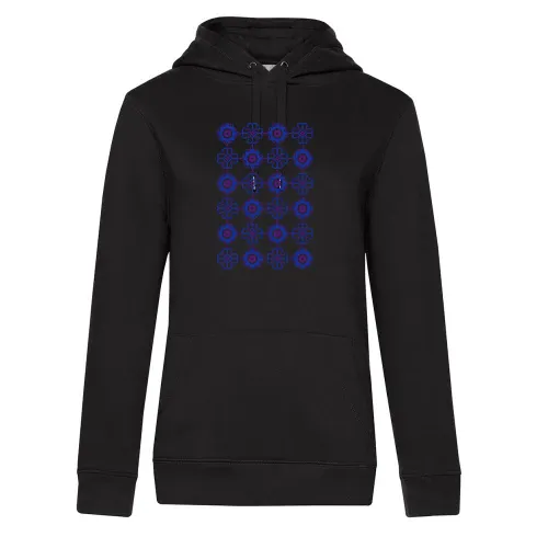 Retro Blumenmuster Frauen Hoodie Retro Blumenmuster Hoodie