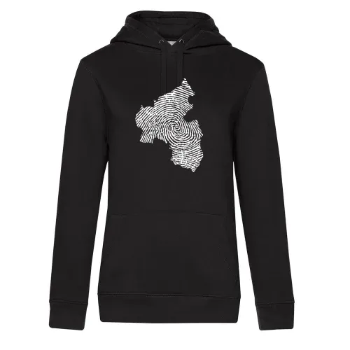 Rheinland-Pfalz Fingerabdruck Hoodie Frauen Queen Hooded