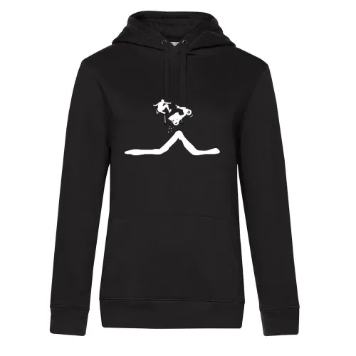 Roller Sprung mit Abstieg des Fahrers Hoodie