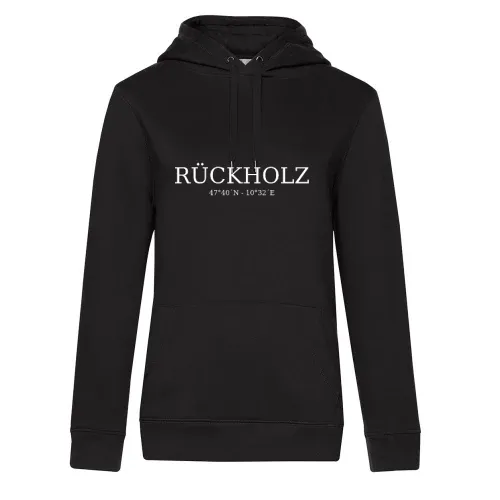 Rückholz Koordinaten Hoodie Frauen Queen Hooded