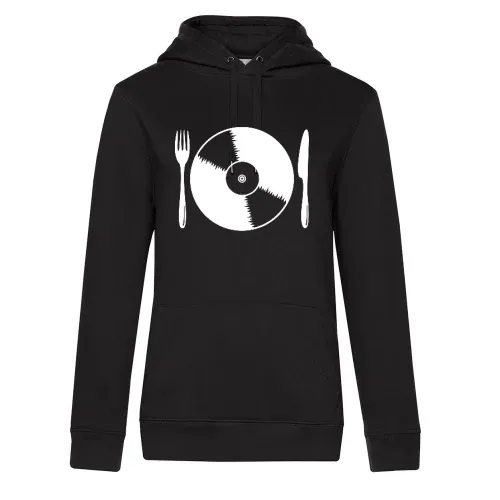Schallplatte mit Besteck Hoodie Frauen Queen Hooded