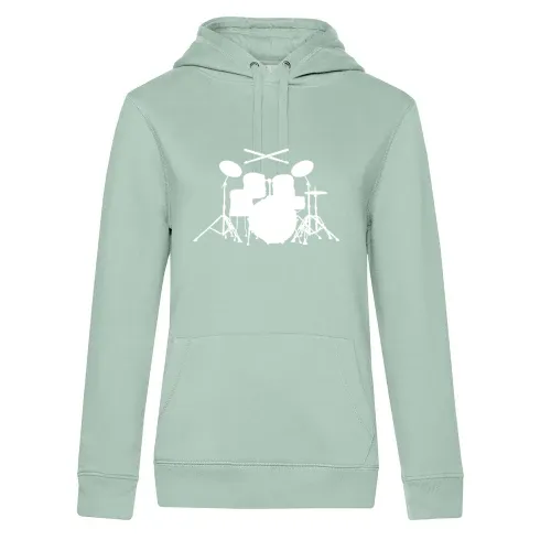 Schlagzeug mit Sticks Frauen Hoodie