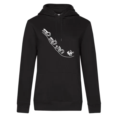 Schlittenabfahrt Hoodie Frauen Queen Hooded