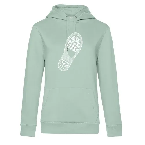 Schuhabdruck Frauen Hoodie