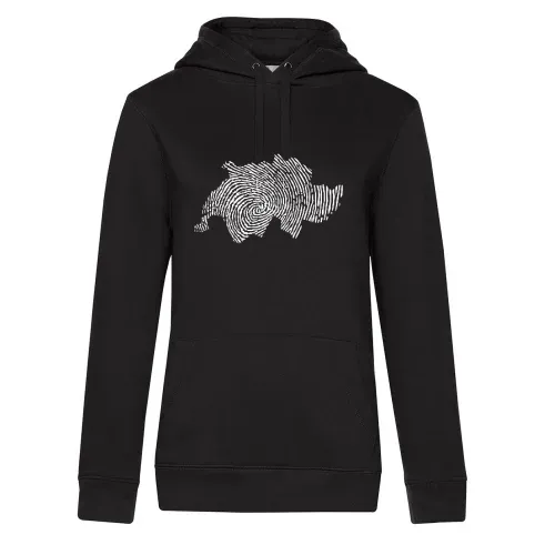 Schweiz Fingerabdruck Frauen Hoodie