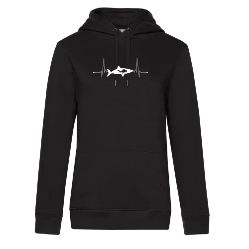 Scuba Dive Taucher Hai Tauchen Haifisch Herzschlag Hoodie Frauen Queen Hooded