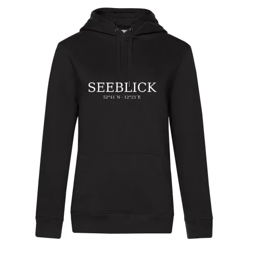 Seeblick Koordinaten Hoodie Frauen Queen Hooded