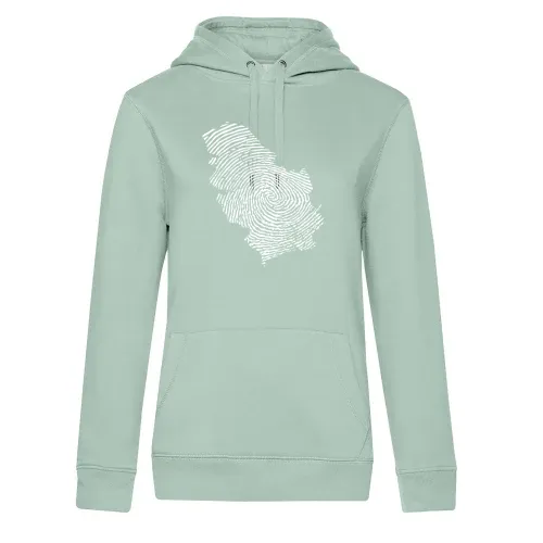 Serbien Fingerabdruck Frauen Hoodie