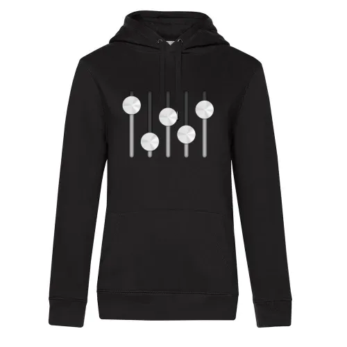 Silberne Schieberegler Frauen Hoodie Silberne Schieberegler Hoodie