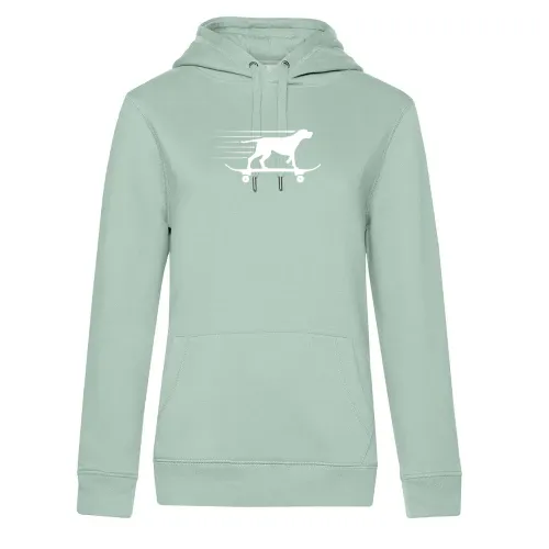 Skateboard Hund Hoodie Frauen Queen Hooded