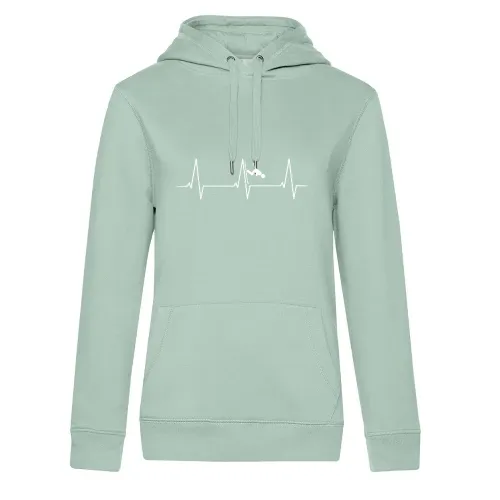 Ski Abfahrt Herzschlag Frauen Hoodie