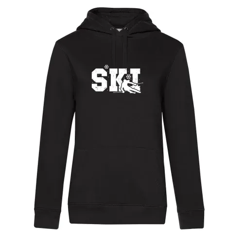 Ski Skifahrer Skifahren Skiurlaub Winterurlaub Hoodie Frauen Queen Hooded